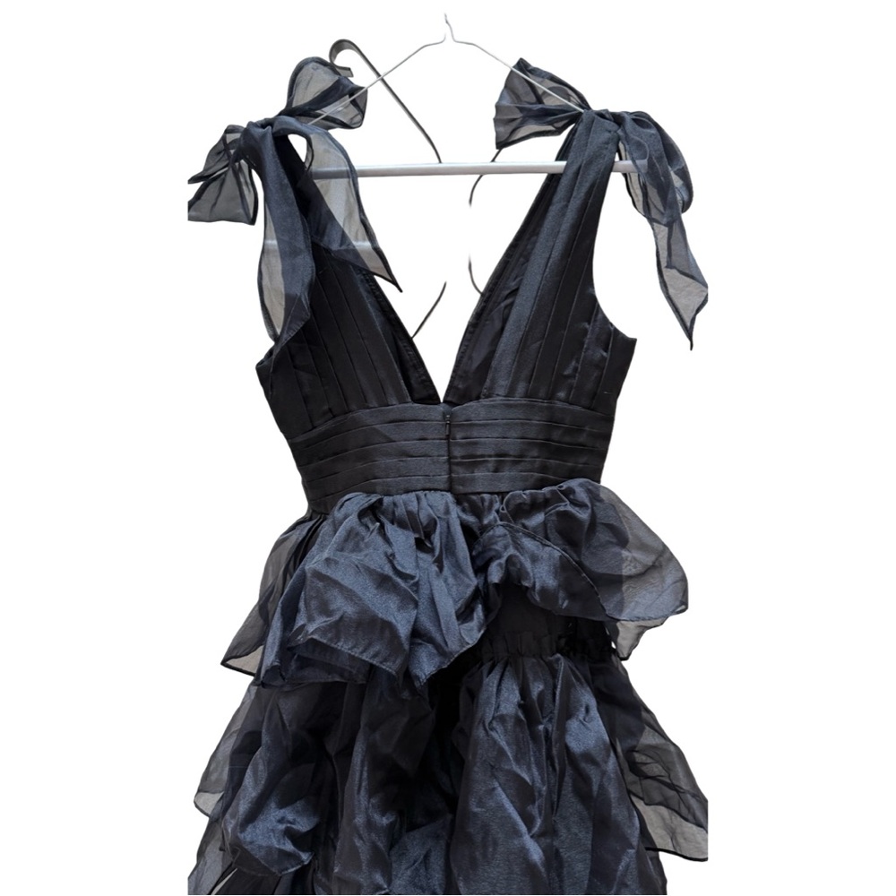 Ceremony Gown – Gothic Ruffle Dress with Slit & Bows” NWOT-Small - Picture 10 of 17